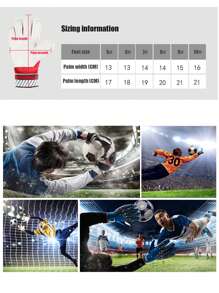 1 Pair Football Goalkeeper Gloves, Latex Anti-Slip Shock Absorbing Goalkeeper Gloves Suitable For Teens And Adults