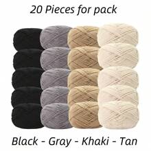 3 Skeins 100% Acrylic Softer Yarn Total 75 Grams 4ply Blended Milk Cotton Like Yarn For Hand Knitting DIY Projects