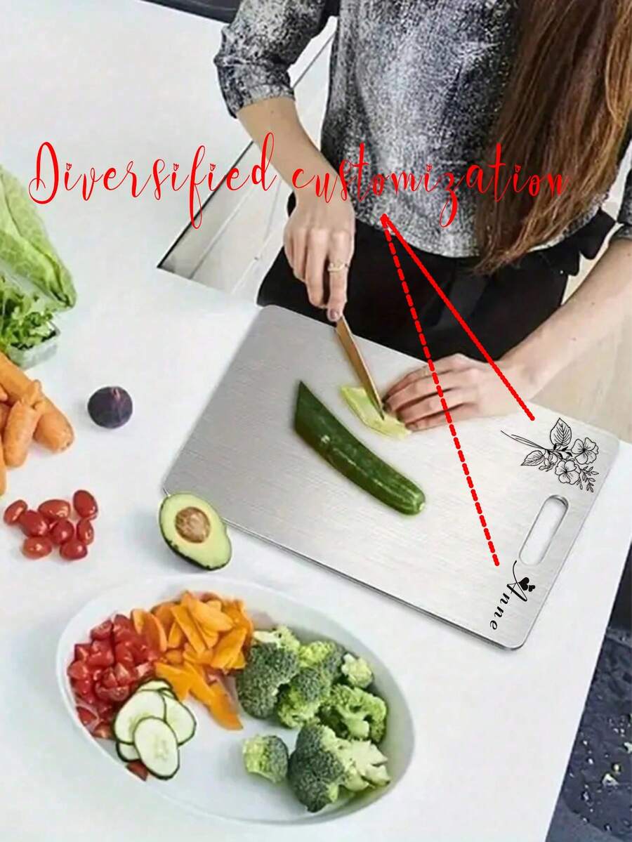 Customized Titanium Cutting Board, Titanium Cutting Board For Kitchen, 304 Stainless Steel Meat, Fruit And Vegetable Cutting Board - Multicolor - View 1