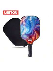 Set da pickleball LEATOU, 2 racchette in fibra di carbonio, 4 palline, 2 asciugamani con borsa da trasporto, approvato USAPA, superficie in fiberglass antifrizone, set di racchette da pickleball per uomini e donne