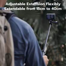 TELESIN 迷你快拆自拍杆三脚架便携式可调节长度适用于 GoPro Insta360 DJI Osmo Action 运动相机 - 黑色 - 查看 6