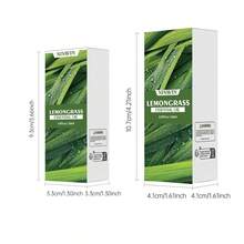30ml/60ml Dual Size Lemongrass Aromatherapy Essential Oil, Fresh Herbal Fragrance, Long Lasting Aroma, Compatible With Diffuser/Oil Burner, Portable Design For Home, Office, Travel, Space Refreshing, Compact Size For Easy Carrying, Elegant Packaging, Perfect Gift For Friends - Lemongrass Essential Oil - View 3