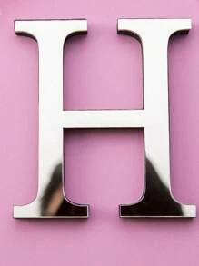 Pegatinas decorativas de pared de letras de espejo acrílico 3D gruesas, 10cm/15cm/20cm letras autoadhesivas extraíbles de espejo acrílico, resistentes al agua y a la corrosión