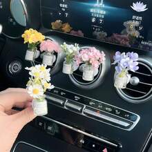 1pc Car Air Vent Clip Decor, Creative Galaxy Stars & Flower Fresh Air Conditioning Outlet Decoration - one-size - View 12