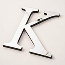 Pegatinas decorativas de pared de letras de espejo acrílico 3D gruesas, 10cm/15cm/20cm letras autoadhesivas extraíbles de espejo acrílico, resistentes al agua y a la corrosión