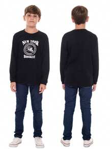 Kit 3 Long Sleeve T-Shirts For Boys, Teens, And Children, Printed - Nhiều màu - Xem 10