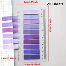1400/1000/200 Pieces, Sticky Labels, Page Number Markers, Sticky Notes, Colorful Translucent Writable Reusable Bookmark Labels, Beautiful Ribbon Index Labels, European And American Retro Color PET Transparent Sticky Notes Index Notes, Waterproof Self-Adhesive Translucent Notepad, Transparent Stickers For Book Annotations School Office,School Supplies,Back To School