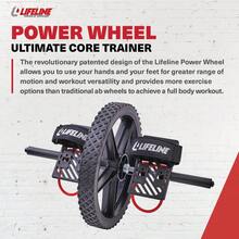 Lifeline Fitness Power Wheel For At-Home Full Body Functional Fitness Strength Including Abs & Core, Lower Body And Upper Body With Foot Straps For More Workout Options - 1 - View 2