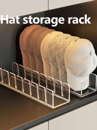 1PC Acrylic Hat Stand For Baseball Caps - No Installation Required, Stylish Organizer For Up To 7 Caps, Ideal For Bedroom, Closet, Dresser, Office, Perfect For Gender Reveal Parties, Birthdays, Weddings, And Seasonal Celebrations, A Thoughtful Gift For Friends, And Colleagues, Back To School Essentials, Enhance Your Space With This Functional And Chic Display Solution, Perfect For Holiday Decor And Everyday Use, Elevate Your Hat Collection With This Versatile And Elegant Organizer, A Must-Have For Fashion Enthusiasts And Hat Lovers Alike.