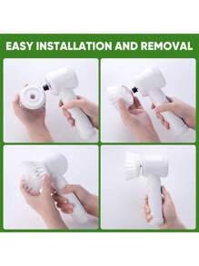 Electric Kitchen & Bathroom Cleaning Brush, Multi-Purpose Electric Scrubber, Cleaning Accessories, Household Cleaning Supplies, Room Decoration, Can Be Used To Prevent Oil Stains, Garbage, Etc., Suitable For Kitchens, Restaurants, Parties, Gatherings, Travel, Family Gifts, Home Gifts