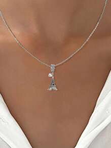 1 st. Sparkling 925 Sterling Zilveren Zirconia Kraal Dames Ketting Prachtig Jubileum Cadeau Voor Vriendin