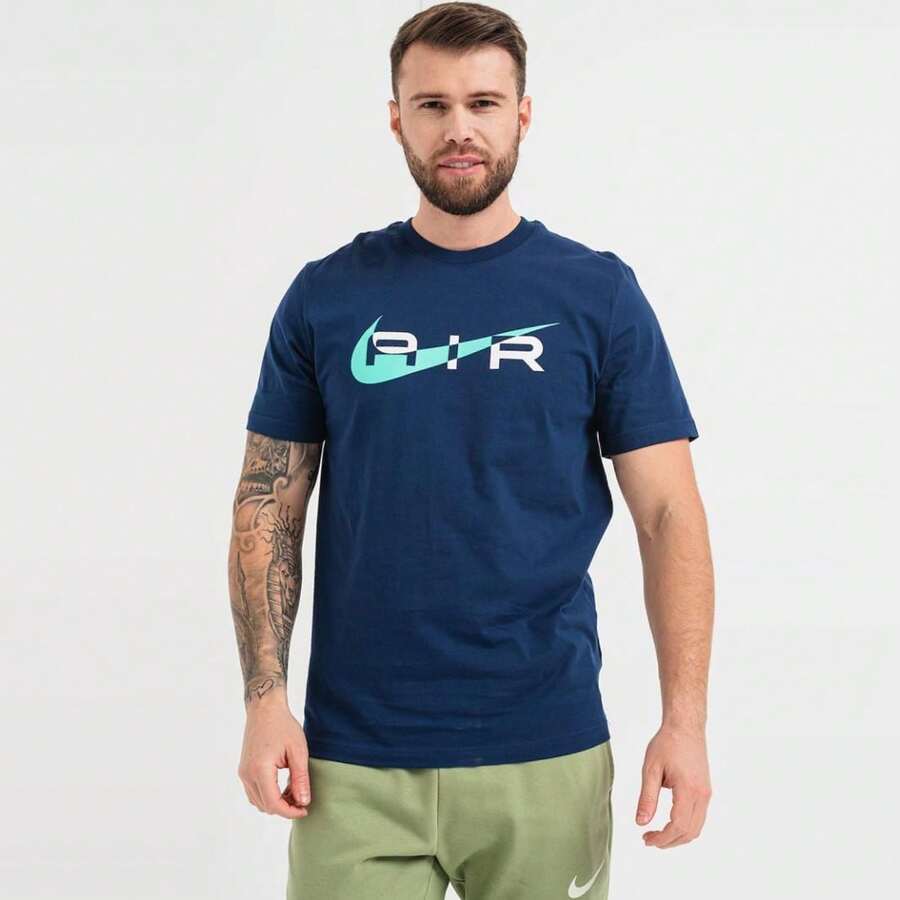 Men's Nike Air Graphic T-Shirt Navy - Navy Blue - View 1