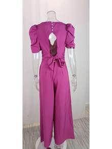 Women Jumpsuits - Hot Pink - View 4