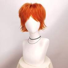 Short Layered Short Wigs Bangs Straight Synthetic Wig Heat Resistant Fiber Hair Halloween Party Cosplay Parties - Multicolor - View 3