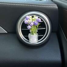 1pc Car Air Vent Clip Decor, Creative Galaxy Stars & Flower Fresh Air Conditioning Outlet Decoration - one-size - View 16