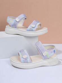Girl's Sport Sandals - New Fashionable Versatile Chunky Sole Hook & Loop Soft Bottom Roman Beach Shoe, Outdoor Sport Casual Walking