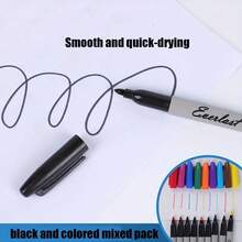 4 set di 40 pennarelli di colori diversi, inclusi 20 pennarelli colorati e 20 pennarelli permanenti neri. Questi pennarelli sono resistenti all'acqua, asciugano velocemente e sono adatti per l'uso in aule e uffici, oltre che per i materiali scolastici per l'arte