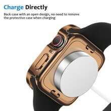 Apple Watch Case Cover, Apple Watch Screen Protector, 2 In 1 Apple Watch Case, 1pc 2 In 1 Case Compatible With Apple Watch Series 4 5 6 7 8 9 10 SE SE2 Ultra With Built-In Screen Protector, Straight Edge Hard PC Full Body Protective Cover For Apple Watch 40/41/42/44/45/46mm