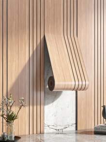 1 Rolle 3D selbstklebende stereoskopische Wandaufkleber Holzmaserung Gitter Tapete, geeignet für Schlafzimmer, Wohnzimmer, Akzentwand Dekoration Raumdekor Aufkleber Tapete Wandaufkleber personalisierte Aufkleber