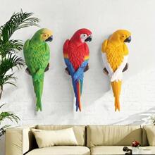 1 PIEZA - Escultura de loro artesanal - Estatua de arte de resina vibrante y detallada para decoración del hogar y el jardín - Regalo ideal para entusiastas de las aves y el arte, perfecto para la decoración de la habitación