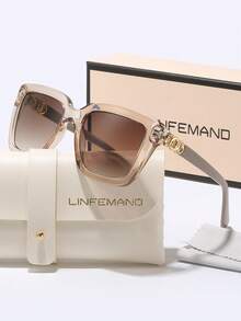 LINFEMAND Ochelari decorativi la modă cu design clasic pătrat cu strasuri pentru femei, potriviți pentru fotografie, purtare de zi cu zi, petreceri, cadou pentru vacanță de vară la plajă, în aer liber, călătorii - Multicolor - Vizualizare 8