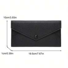 Neue RFID-diebstahlsichere Bürstenstruktur Damen Geldbörse mit Lychee-Muster aus weichem Leder, langes Kuvert-Design, ultraschlicht, Clutch-Tasche für Frauen, Geldbeutel, Geldbörse für Herren, Mini-Geldbörse