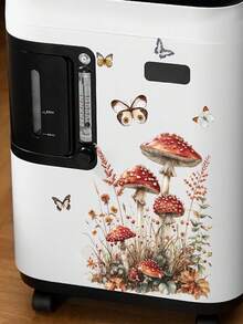 1pc Enchanting Forest Mushroom & Dandelion Wall Decal, Durable PVC, Contemporary Style For Modern Home Atmosphere In Living Room, Bedroom, Hallway - Multicolor - View 10