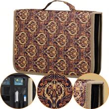 1 pieza Estuche con cremallera de estilo bohemio, estuche multifuncional para portadas de libros y cuadernos, útiles escolares para volver al colegio