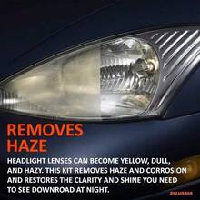 TKL-Headlight Restoration Kit - 3 Easy Steps To Restore Sun Damaged Headlights With Exclusive UV Block Clear Coat, Light Output And Beam Pattern Restored, Long Lasting Protection - 完整套件 - 查看 5