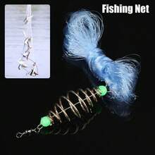 11 Size Fishing Net Trap Mesh Luminous Bead Netting Sea Fish Net Tackle Design Copper Shoal Cast Fishing Trap Tackle New - Multicolor - View 4