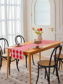 1 Stück karierter Tischläufer, einfaches Hahnentrittmuster, dekorativ, minimalistischer nordischer Stil, maschinenwaschbar, geeignet für Weihnachten, Halloween, Restaurants, Schlafzimmer, Küchen, Wohnzimmer und weitere Anwendungsfälle, verschiedene Größen erhältlich