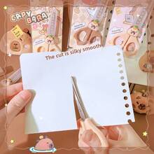 [Capibara] Forbici di , forbici piccole con punte arrotondate, adatte per scuola, fai da te, artigianato, taglio della carta, forbici mini in acciaio inossidabile, utilizzabili per feste scolastiche, classi di artigianato, piccoli regali per la casa (stile casuale) - multicolore - Visualizzare 4
