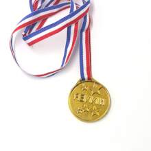 5 piezas/1 pieza Medallas con colgante chapado en oro, medallas de premio para eventos deportivos, recuerdos de fiesta
