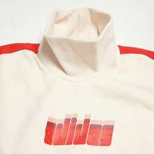 Adidas Fashionable Casual Short Woman High Neck Sweatshirt IA3932 - White - View 2