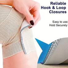 4pcs Elastic Bandages 3/4/6 Inch (7.5/10/15cm), 4.5m/177in Long, Leg Compression Wrap, Ankle, Knee, Abdomen, Wrist Elastic Bandages With Hook And Loop Fastener Gym Accessories Sales Sports Tape - Multicolor - View 4