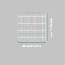 Organizador de Panel de rejilla de alambre montado en la pared, exhibición colgante, almacenamiento de pared, soporte de estante de malla multiusos, colgador de tablero de anuncios de alambre - Blanco - Ver 1