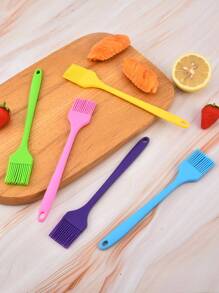 1PC/8 Inches Silicone Food Oil Brush, Extended Handle With One-Piece Molding,High Temperature Resistance Baking And Cooking Tools,Multiple Colors Available,Baking Supplies