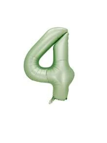 1 个 32 英寸橄榄绿色数字气球，生日快乐派对气球，1 岁生日装饰铝箔气球