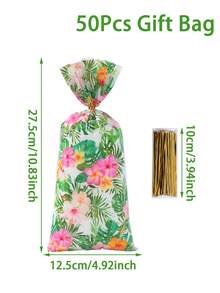 25/50/100 chiếc Túi Quà Tặng Kiểu Hawaii Có Dây Xoắn, Túi Quà Tặng Họa Tiết Hoa Lá Cọ Hawaii Thích Hợp Cho Sinh Nhật, Tiệc Mừng Em Bé, Trang Trí Sự Kiện Gia Đình, Túi Quà Tặng Chủ Đề Hawaii, Trang Trí Bàn Quà, Túi Quà Tặng Mùa Hè, Túi Quà Tặng Cao Cấp, Quà Tặng Tiệc Tặng - hoa hawaii - Xem 9