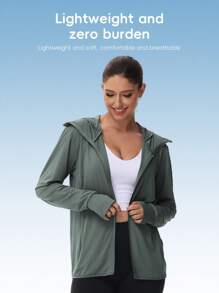 Sun Protection Clothing Summer UPF 50+ UV Women Ice Silk Breathable Jacket UV Protection Outdoor Sunscreen Hooded Thin Fishing Clothing