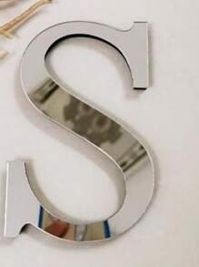 Pegatinas decorativas de pared de letras de espejo acrílico 3D gruesas, 10cm/15cm/20cm letras autoadhesivas extraíbles de espejo acrílico, resistentes al agua y a la corrosión