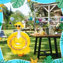 5 Pcs/Set Hawaiian Goose Outfit Summer Porch Goose Outfits Bikini Goose Clothes Cute Goose Costume For Outdoor Garden Yard Decor