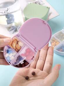 1 pezzo Custodia porta pillole da viaggio portatile e personalizzabile, contenitore impermeabile e a prova di umidità per conservare medicinali, anelli e altri piccoli oggetti, con scomparti separati, per conservare vitamine giornaliere e medicinali