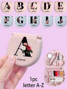 1 pezzo Set di cucito mini portatile e pieghevole, personalizzabile, regalo perfetto per principianti di cucito, con forniture e accessori fai da te, adatto per viaggiatori e per riparazioni di emergenza di abiti