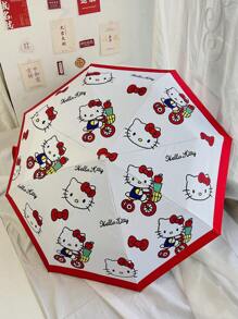 Sanrio Sanrio Hello Kitty Automatic Umbrella - UV Protection, Waterproof, Foldable Sun Parasol With 8 Ribs, Sanrio Summer Cooling,Beach,Travel