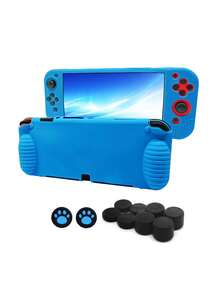 一套Switch OLED游戏保护壳 + 10个摇杆帽，硅胶材质，防摔防尘防刮，符合人体工学的握柄设计，长时间游戏舒适。 - 彩色 - 查看 11