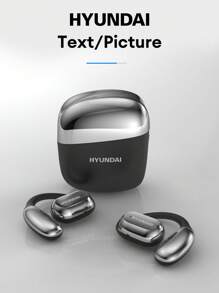 HYUNDAI HYUNDAI Space-Y3Pro AI Version Bluetooth Earphone, Hanging Ear Type With Battery Level Display, Smart Translator For Cross-Language Face-To-Face Communication, Conference Recording AI Assistant, Long Standby Time, With Microphone, Comfortable Open-Ear Wireless Headphone