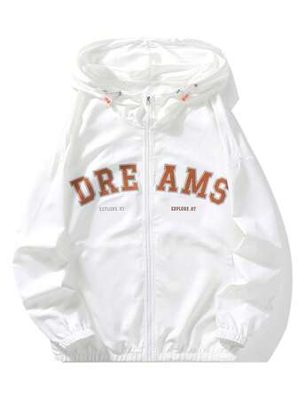 男女款轻薄字母印花透气宽松夏季防晒夹克