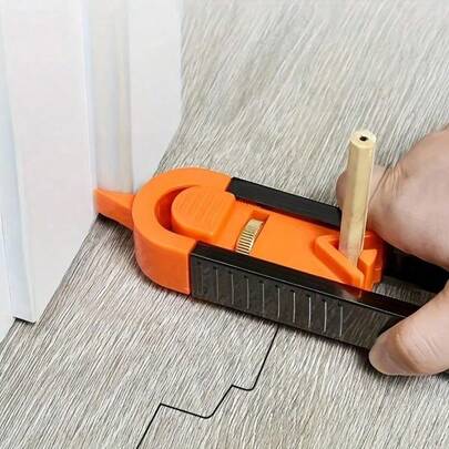 [Độ chính xác đáng tin cậy] Bộ dụng cụ làm mộc chính xác có cơ chế khóa - Thước đo đường cong và đường viền không đối xứng có thể điều chỉnh, Nhựa/Kim loại bền, Dành cho các dự án tự làm chính xác, Dụng cụ và phụ kiện làm mộc