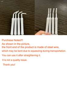 10pcs Shower Head Cleaning Brushes, Bathroom Scouring Pad Sticks Precision Nozzle Clog Remover Tools,Hard Water Stain Remover, - White - View 12